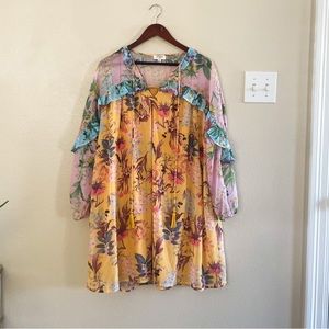 Umgee Floral Print Dress